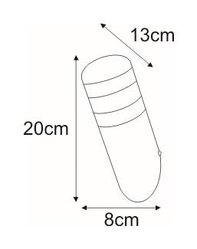 Kinkiet K-LP402 OSLO 8x20x13 cm do ogrodu chrom - Miniaturka zdjęcia nr 2