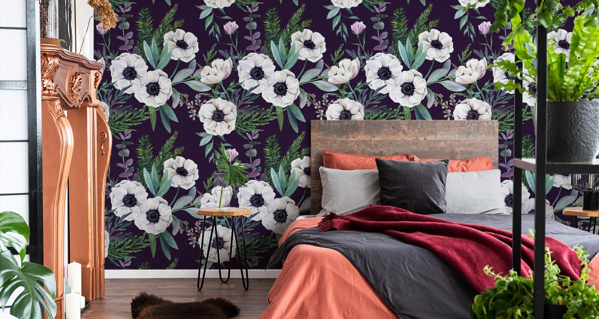 Tapeta Flizelinowa ZAWILCE Kwiaty Liście Natura 53x1000  nr. 6