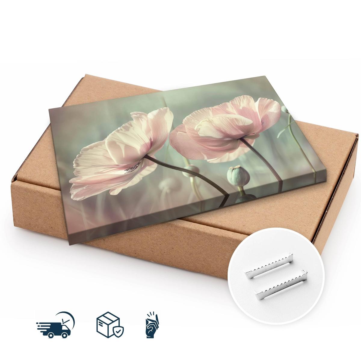 Obraz Na Płótnie Delikatne Kwiaty Pastelowe Tulipany 40x30 Natura nr. 9
