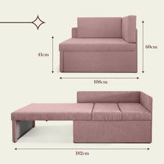 Łóżka dla dzieci Viluś 108x81x78 cm sofa narożnik jednoosobowy do pokoju z funkcją spania i przechowywania różowy - Miniaturka zdjęcia nr 7