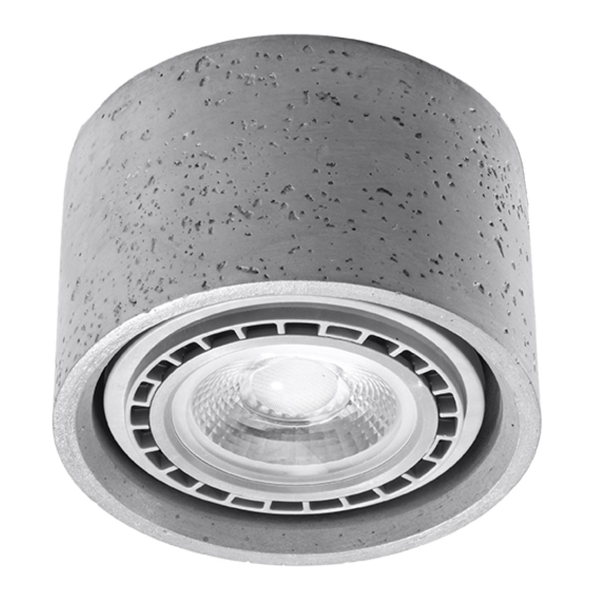 Plafon BASIC 1 beton 9x14x14cm nowoczesna lampa GU10/ES111 do salonu 