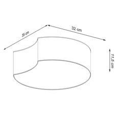 Plafon CIRCLE 1 biały 11.5x35x32cm nowoczesna lampa E27 do salonu - Miniaturka zdjęcia nr 4