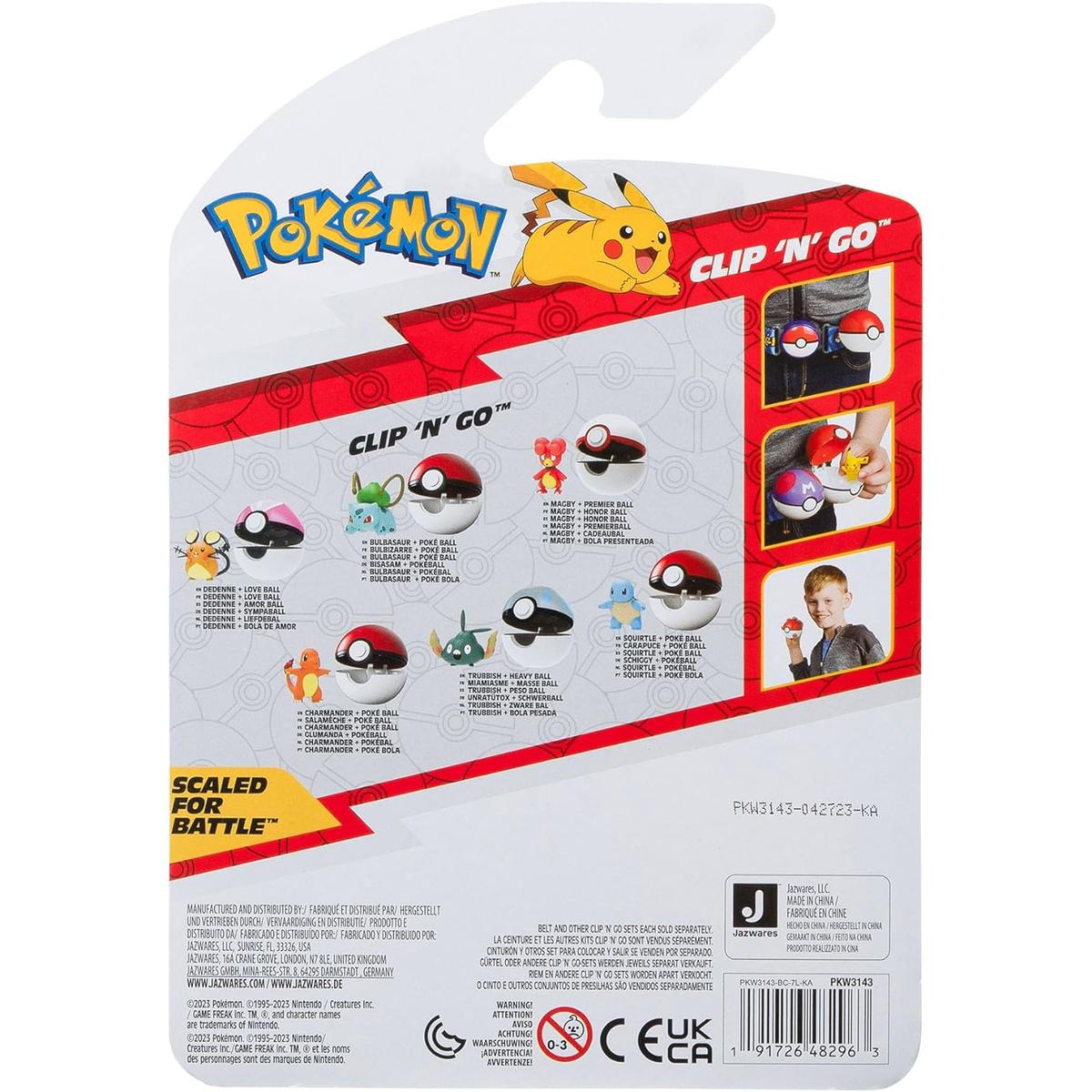 POKEMON CLIP 'N' GO ZESTAW JAZWARES ORYGINALNA FIGURKA SQUIRTLE + POKE BALL nr. 3