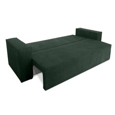 Kanapa Verona 248x96x93 cm z funkcją spania i pojemnikiem sprężyny bonell sztruks butelkowa zieleń do salonu - Miniaturka zdjęcia nr 7