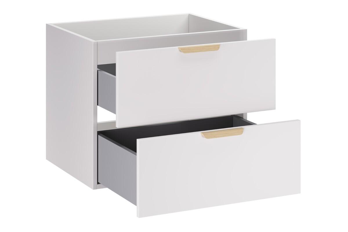 Szafka łazienkowa pod umywalkę 60 cm Aster White biała gładka do łazienki  nr. 3