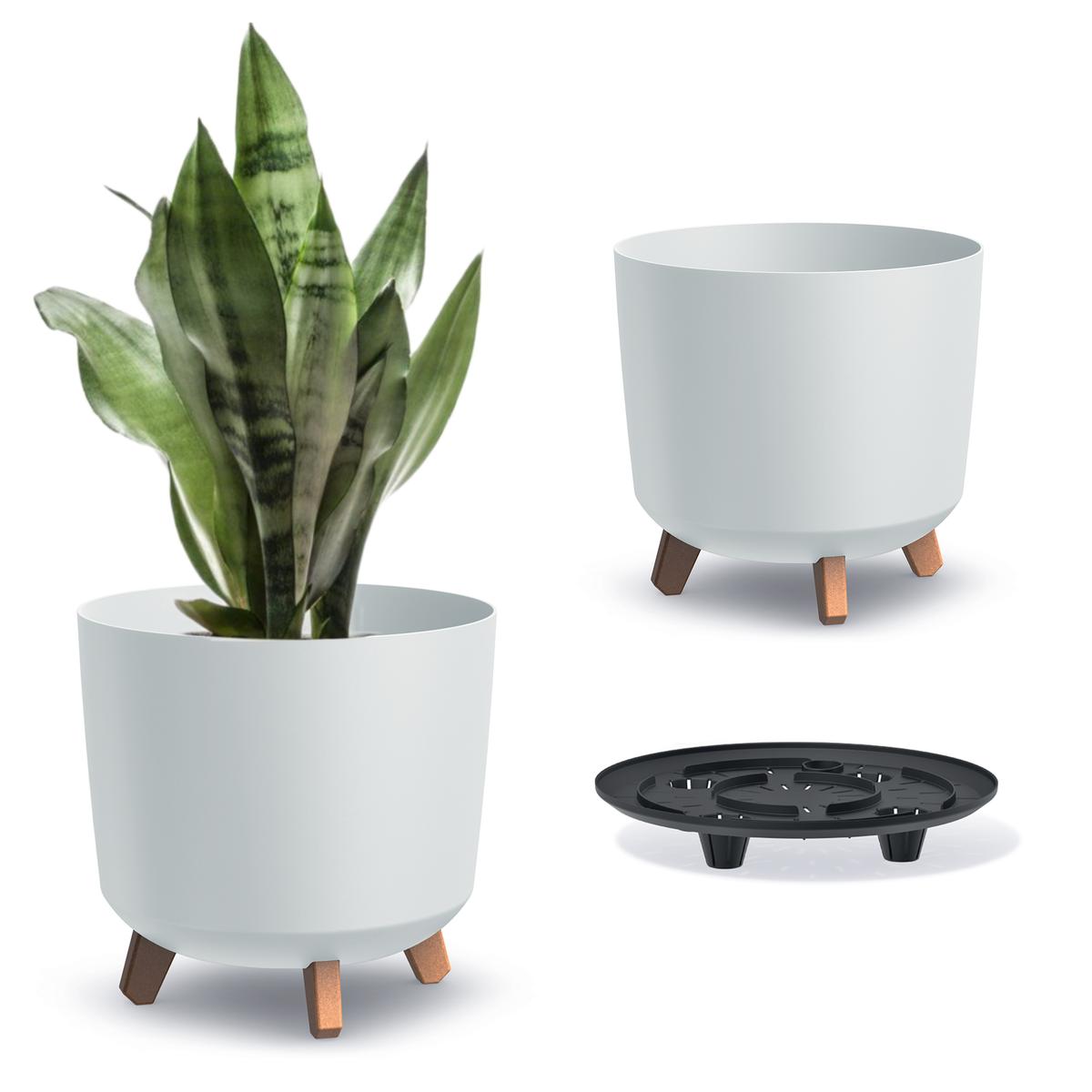 2x Doniczka okrągła na nóżkach GRACIA DGTL200 + DGTL300L nr. 6