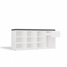 Szafka na obuwie TALLIN 49x110x35 cm do przedpokoju biała - Miniaturka zdjęcia nr 15