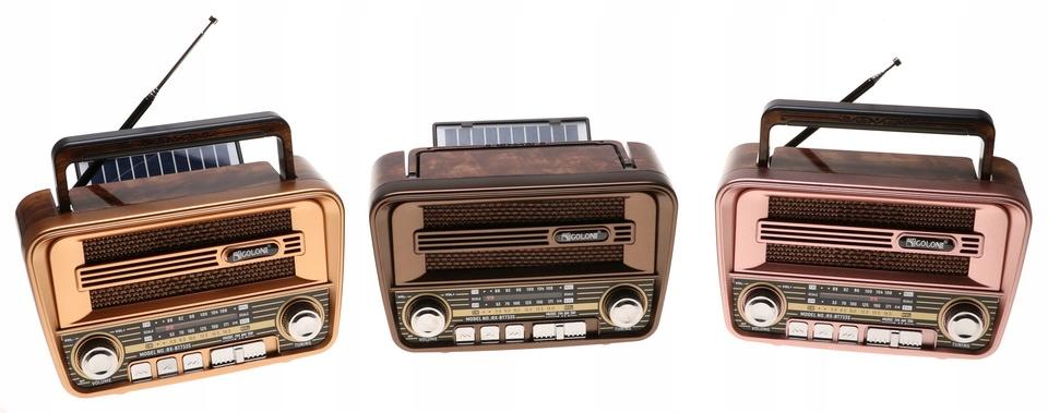 Radio retro kuchenne przenośne mp3 z solarem funkcją bluetooth nr. 2