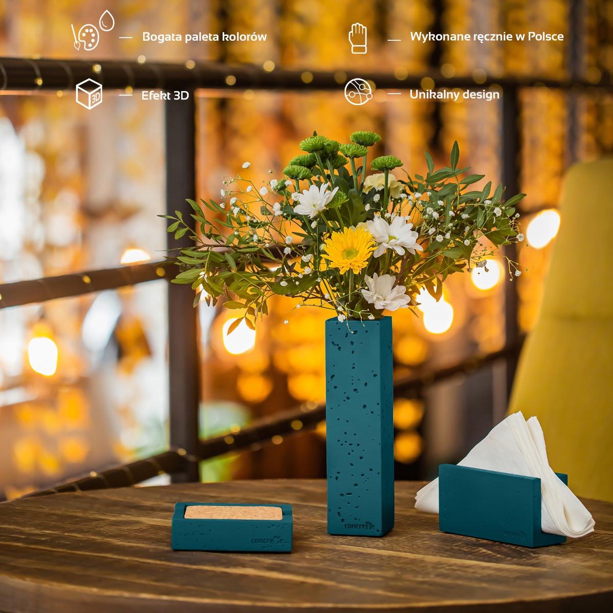 Pojemnik na podkładki Loft Dark Turquoise Poli nr. 5