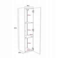 Szafka Pionowa 120 loft Czarny Mat!!! - Miniaturka zdjęcia nr 2