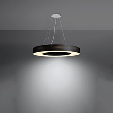 Żyrandol SATURNO SLIM 70 102x70x70cm nowoczesna okrągłą lampa wisząca czarna E27 do salonu  - Miniaturka zdjęcia nr 3