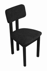 Krzesło drewniane do jadalni NILO tapicerowane czarny/siedzisko czarne velvet  - Miniaturka zdjęcia nr 5