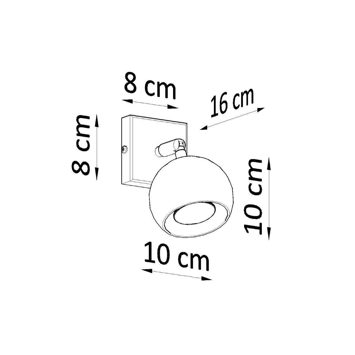 Kinkiet OCULARE biały 10x16x10cm nowoczesny GU10 do salonu nr. 4