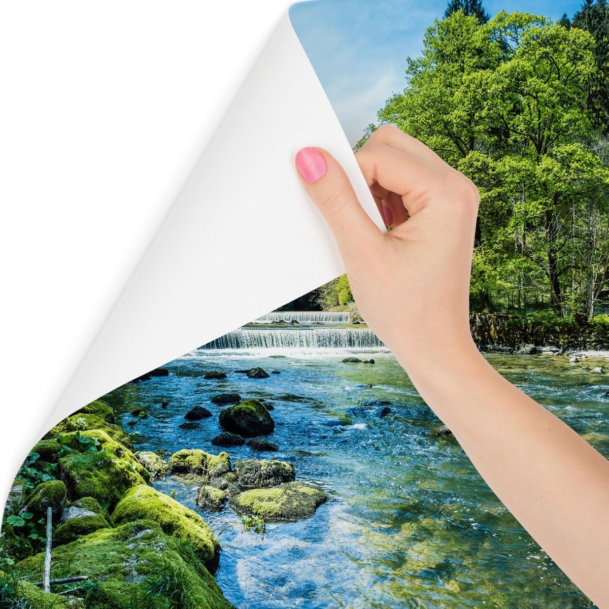 Fototapeta do salonu rzeka las natura 3D Dekoracja Nowoczesna Przyrodnicza nr. 5