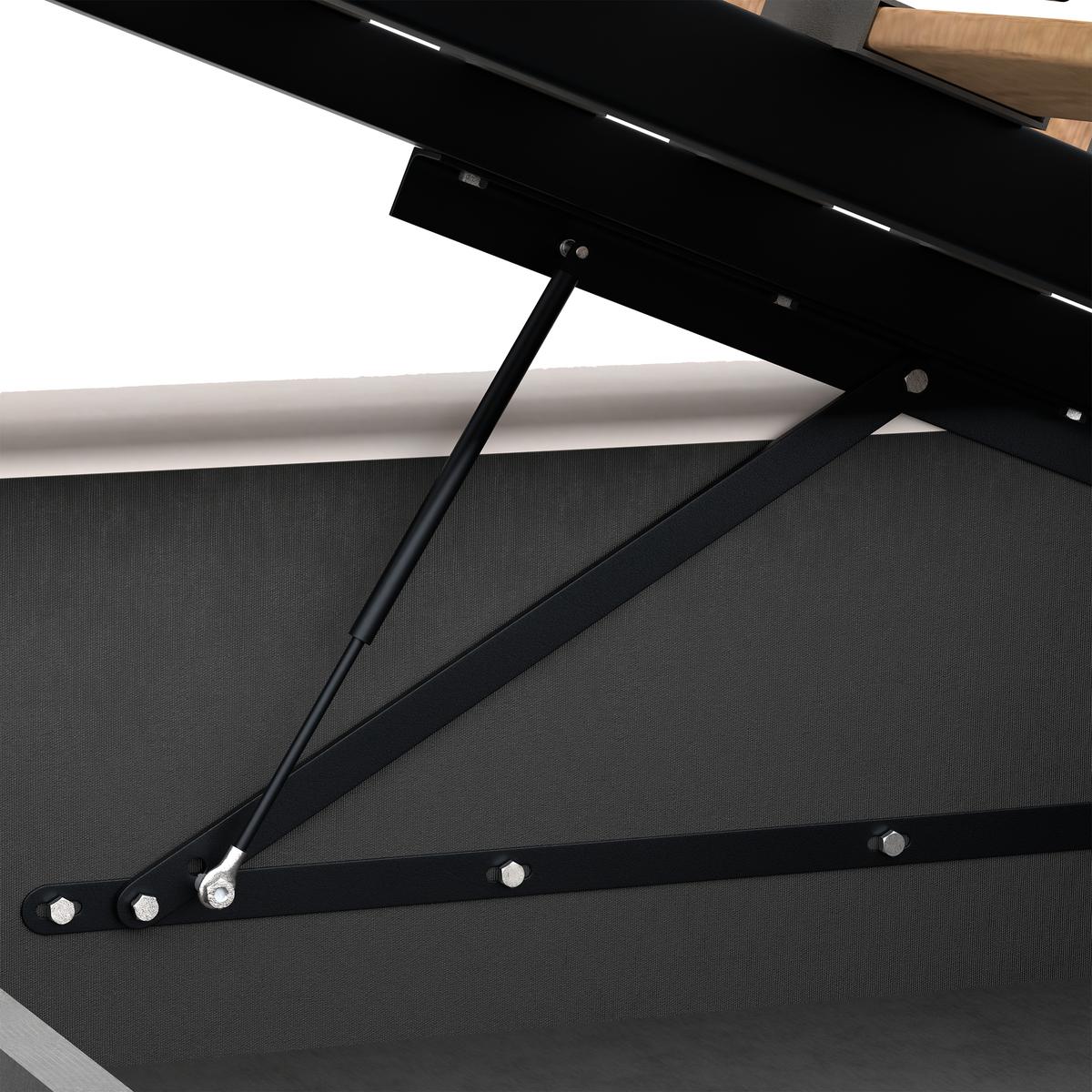 Łóżko tapicerowane 140x200 premium z pojemnikiem do sypialni kremowe wezgłowie 107 cm nr. 15