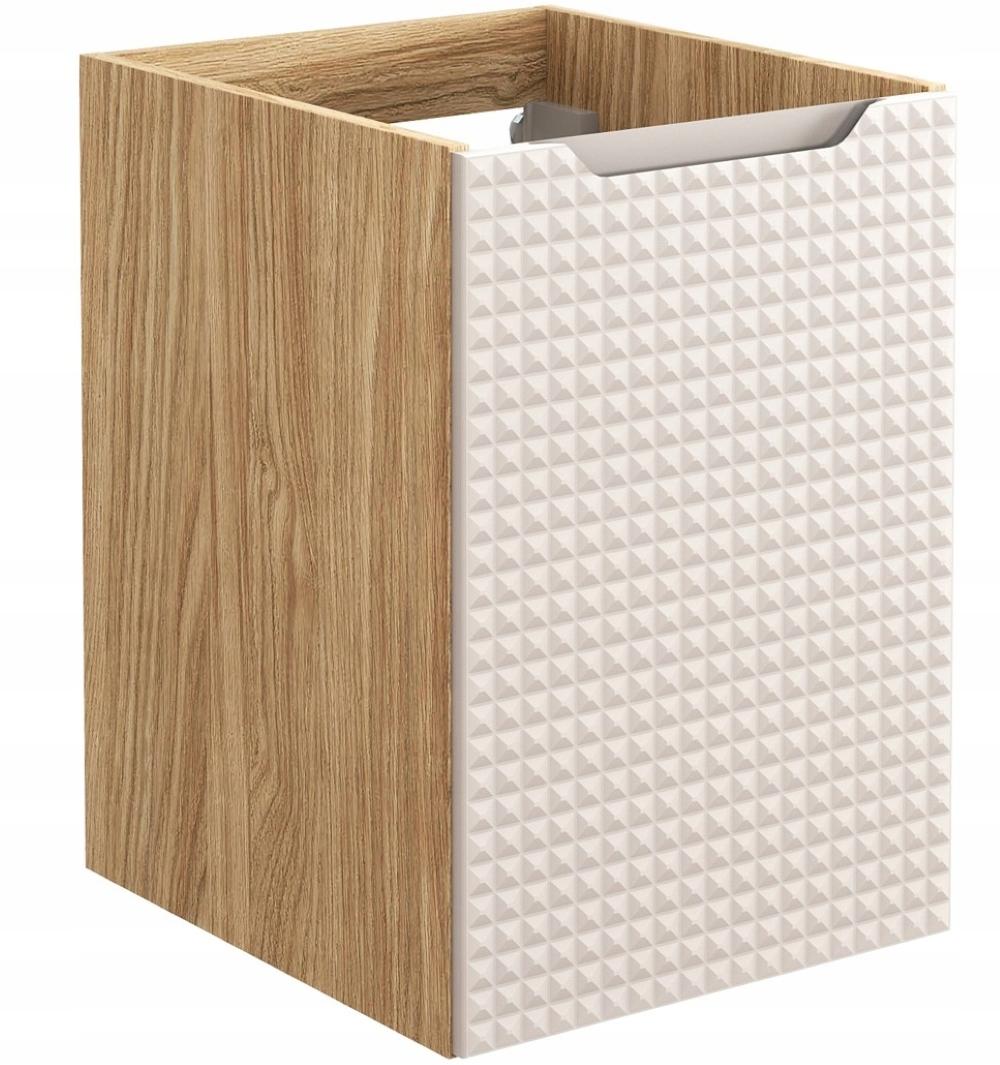 Szafka Łazienkowa POD BLAT 40 cm BEŻOWA Wisząca FRONT 3D MDF LUXOR