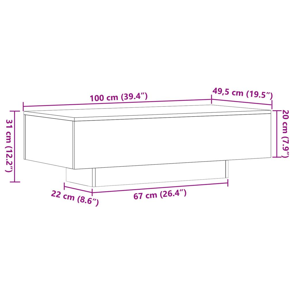 Stolik kawowy 100x49,5x40 cm dąb sonoma do salonu nr. 9