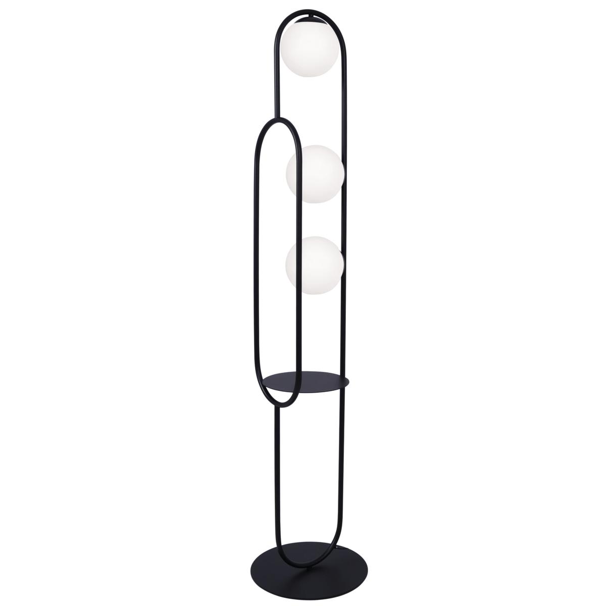 Lampa podłogowa K-4963 FINESTRA 35x164x35 cm do salonu lub pokoju czarny/biały matowy