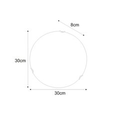 Plafon K-4532 SAMBRA 30x30x8 cm do salonu lub pokoju chrom/biały - Miniaturka zdjęcia nr 2