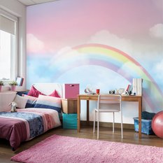 Fototapeta dla dzieci tęcza niebo chmury 450x300 Dekoracja z Efektem 3D Łatwa w Czyszczeniu - Miniaturka zdjęcia nr 7