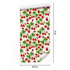 Tapeta ścienna do kuchni, jadalni, owoce truskawki  - Miniaturka zdjęcia nr 2