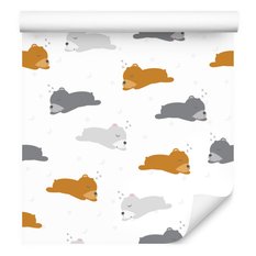 Tapeta dla dzieci kolorowe misie gwiazdy księżyc  - Miniaturka zdjęcia nr 3