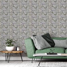 Tapeta Do Salonu Szara CEGŁA Kamień Mur Efekt 3D 53x1000  - Miniaturka zdjęcia nr 4