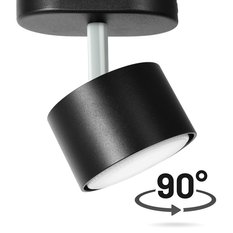 Lampa sufitowa punktowa LED Heckermann 8795313A Czarna 1x głowica + 1x Żarówka LED GX53 7W Neutral - Miniaturka zdjęcia nr 4