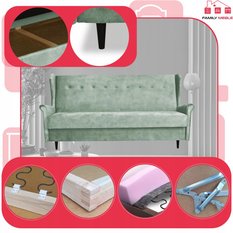 Wersalka sofa uszak kanapa rozkładana Ari pistacja - Miniaturka zdjęcia nr 5
