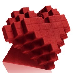 Świeca Heart Pixel Red