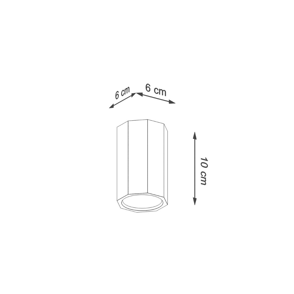 Plafon ZEKE 10 dąb 10x6x6cm nowoczesna lampa GU10 do salonu  nr. 4