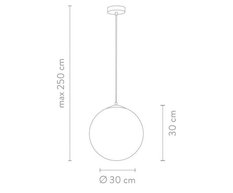 Lampa wisząca ze szkła opalowego Beth - Miniaturka zdjęcia nr 3