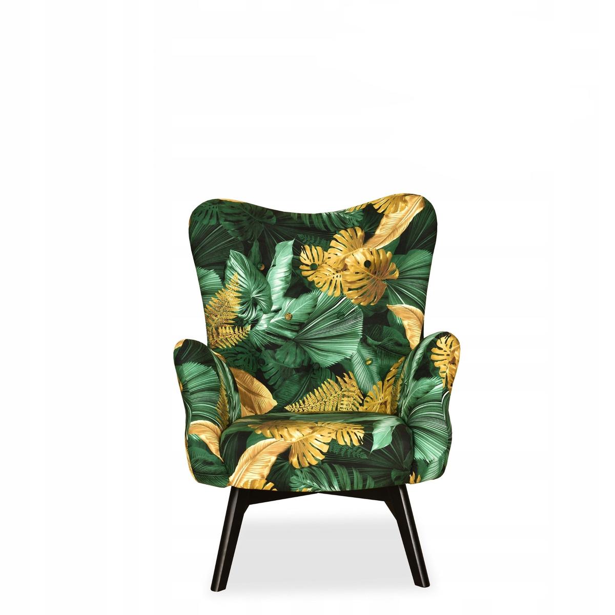 Fotel uszak skandynawski Luna Print Monstera nr. 15