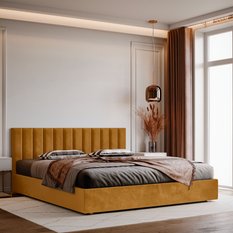 Panele tapicerowane 100x20 na ścianę wezgłowie żółty - Miniaturka zdjęcia nr 6