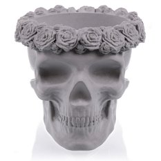 Donica Skull Flowers Unpainted  9 cm - Miniaturka zdjęcia nr 3