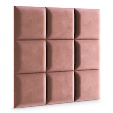 Panele tapicerowane 50x50 na ścianę magic velvet brudny róż - Miniaturka zdjęcia nr 3