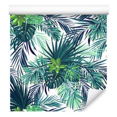 Tapeta liście egzotyczne MONSTERA zieleń przyroda  - Miniaturka zdjęcia nr 1