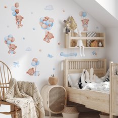 Naklejki Dla Dzieci Kolorowe Balony Misie 120x60 Gwiazdki ZESTAW - Miniaturka zdjęcia nr 5