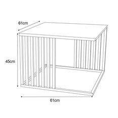 Stolik KS-18 KAJA HOME 61x45x61 cm do salonu lub pokoju czarny - Miniaturka zdjęcia nr 3