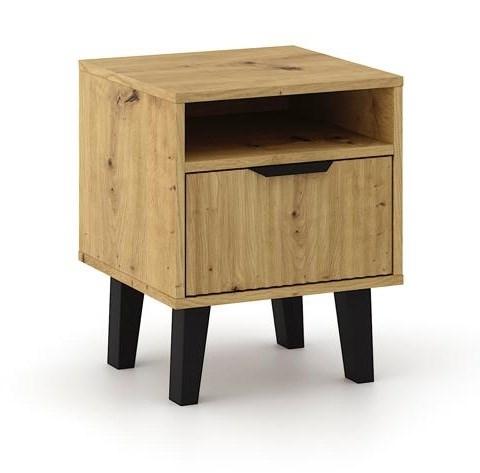 Szafka nocna Scandi 48x40x39 cm do sypialni slim dąb artisan 