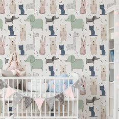 Tapeta Ścienna MISIE Słonie Pieski Kotki Króliczki  - Miniaturka zdjęcia nr 4
