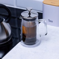 Szklany ZAPARZACZ TŁOKOWY Do HERBATY Ziół KAWY French Press 350ml 7684 - Miniaturka zdjęcia nr 3